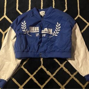 Blue and White Milan Women's Jacket